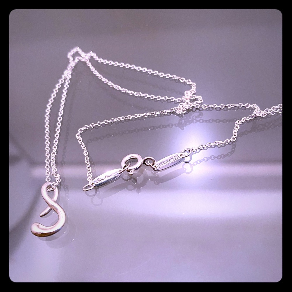 Tiffany & Co Peretti Initial Letter S Necklace 16"